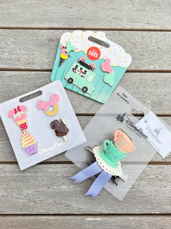 Disney Accessories - Disney Foodie Collection ✨ NEW Eats Pins + Treats Set + Teacup Clip